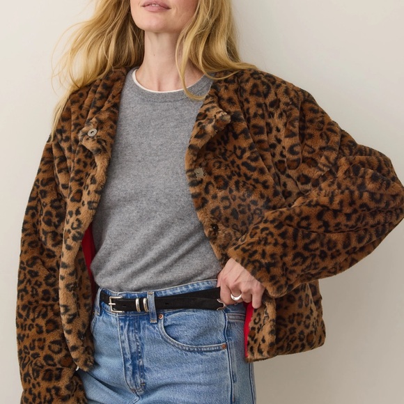 Marine Layer Tessa Leopard Jacket - Small NEW WITH TAGS NWT - Picture 3 of 10